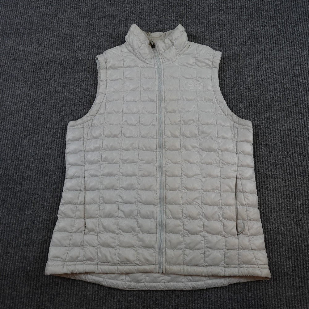 The North Face ThermoBall Eco Vest Womens Large White Quilted Puffer NF0A3Y3R